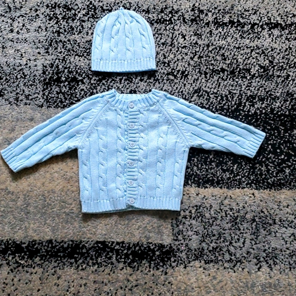 Baby Mode 2 piece set Cardigan and hat set